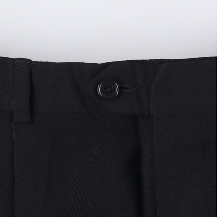BACHRACH Two-pleat Slacks, Made in Italy, Men's, Size W33 unclear black type Vintage Second Hand