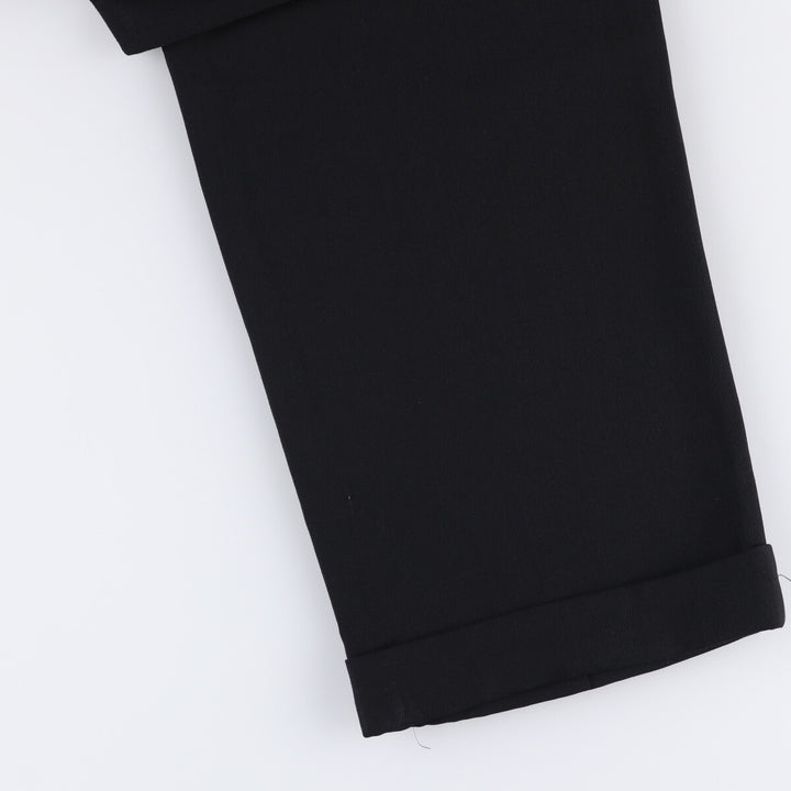 BACHRACH Two-pleat Slacks, Made in Italy, Men's, Size W33 unclear black type Vintage Second Hand