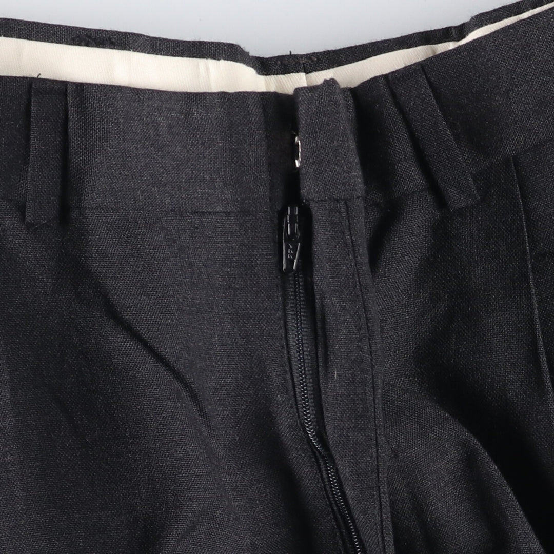 90'S Vintage Stafford Custom Fit Suits Two-pleat Slacks, Made in USA, Men's Size 33 polyester gray type Vintage Second Hand
