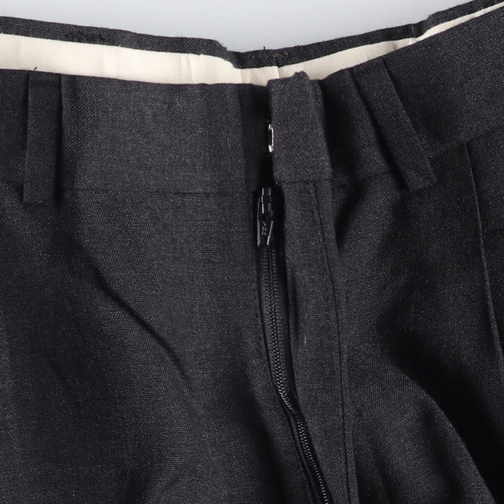 90'S Vintage Stafford Custom Fit Suits Two-pleat Slacks, Made in USA, Men's Size 33 polyester gray type Vintage Second Hand