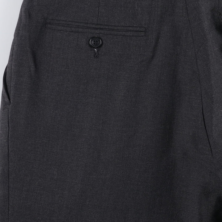 90'S Vintage Stafford Custom Fit Suits Two-pleat Slacks, Made in USA, Men's Size 33 polyester gray type Vintage Second Hand