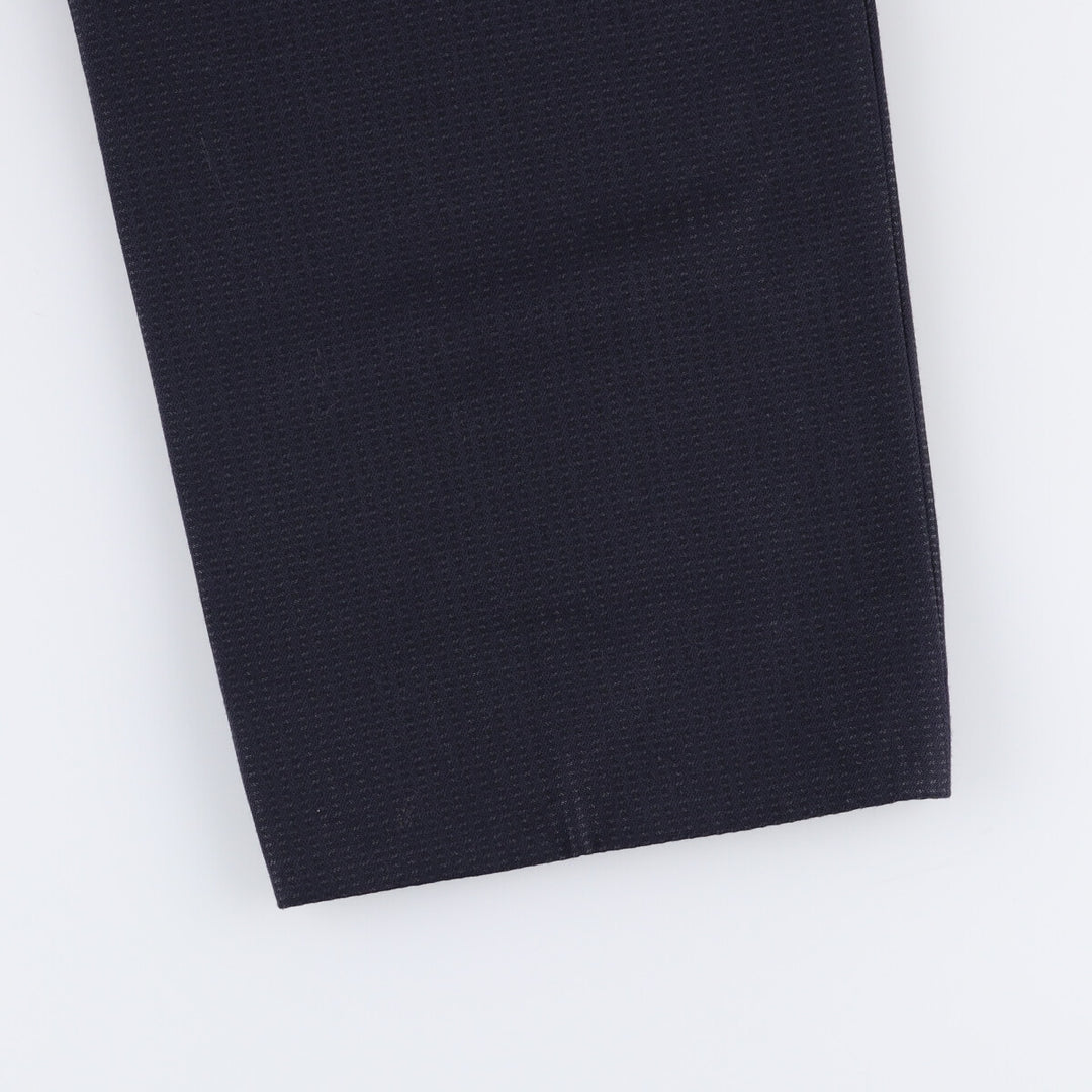 PIETRO PERETTI All-Over Print Two-Pleated Wool Pants, Men's Size 34 wool navy blue type Vintage Second Hand