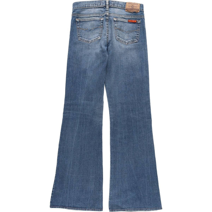 MISS DENIM Flare Cut Denim Pants, Made in Italy, Women's Size L (W29) cotton blue type Vintage Second Hand