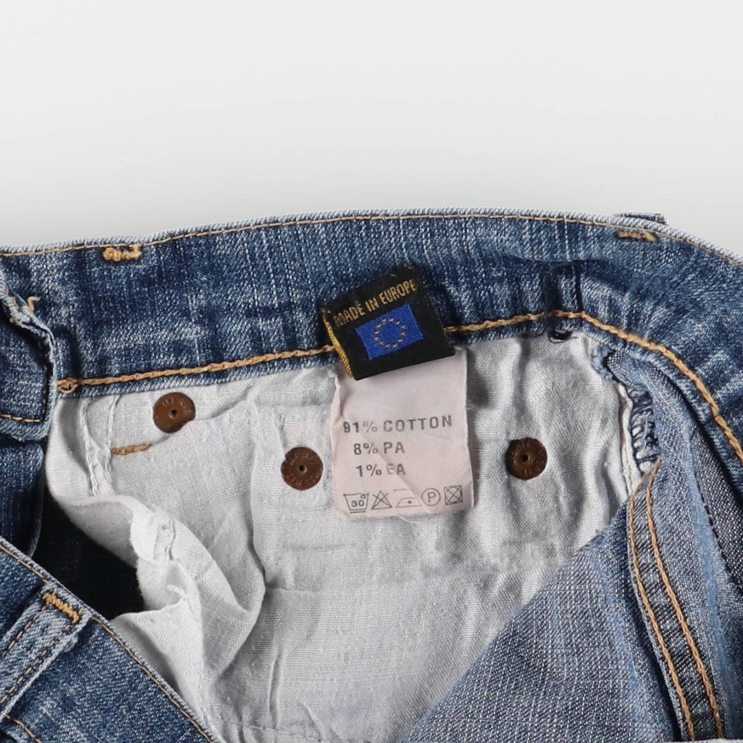 MISS DENIM Flare Cut Denim Pants, Made in Italy, Women's Size L (W29) cotton blue type Vintage Second Hand