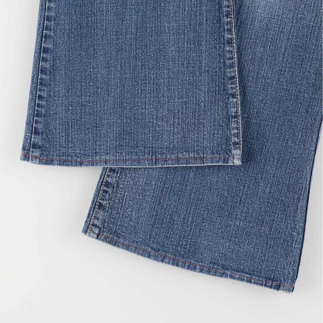 MISS DENIM Flare Cut Denim Pants, Made in Italy, Women's Size L (W29) cotton blue type Vintage Second Hand