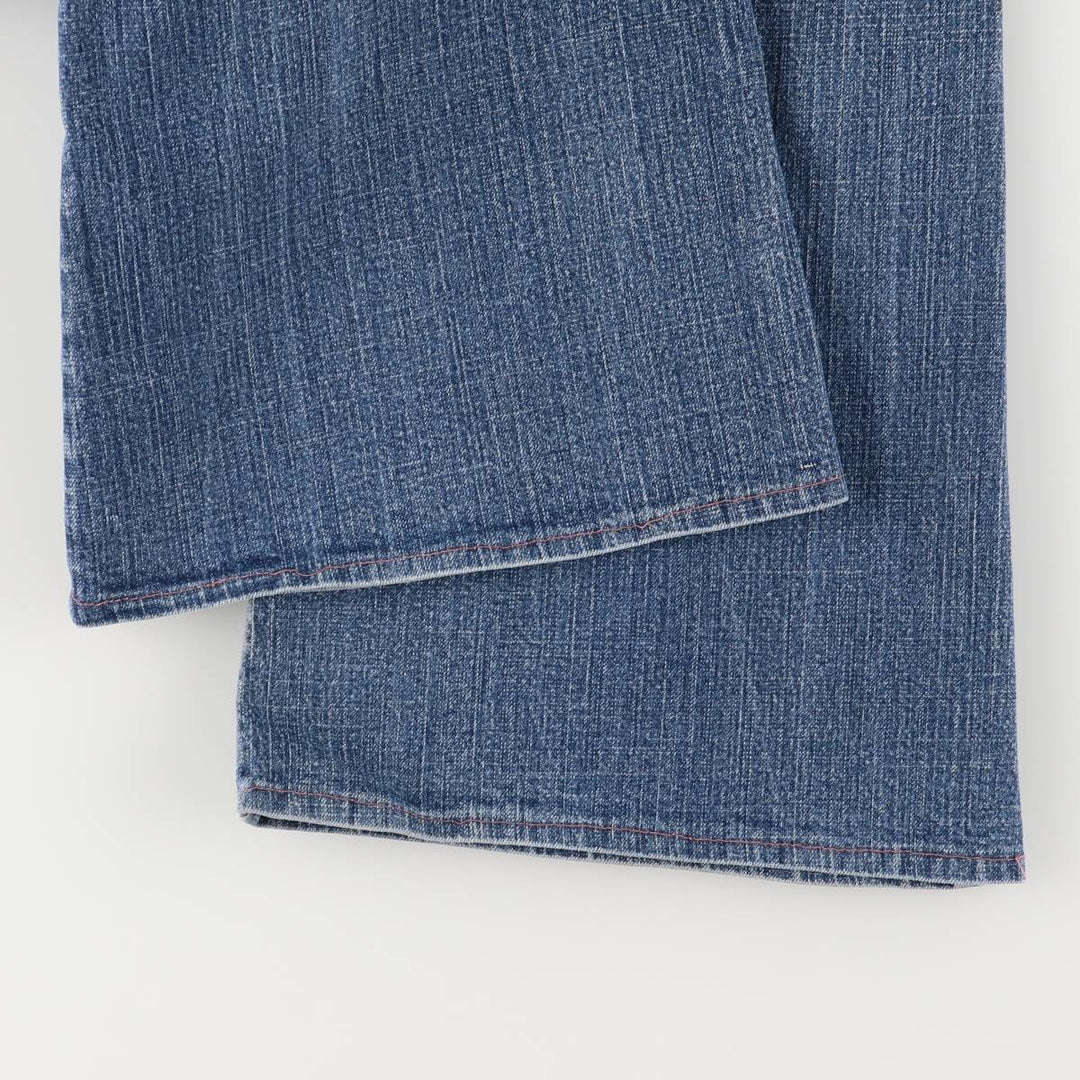 MISS DENIM Flare Cut Denim Pants, Made in Italy, Women's Size L (W29) cotton blue type Vintage Second Hand