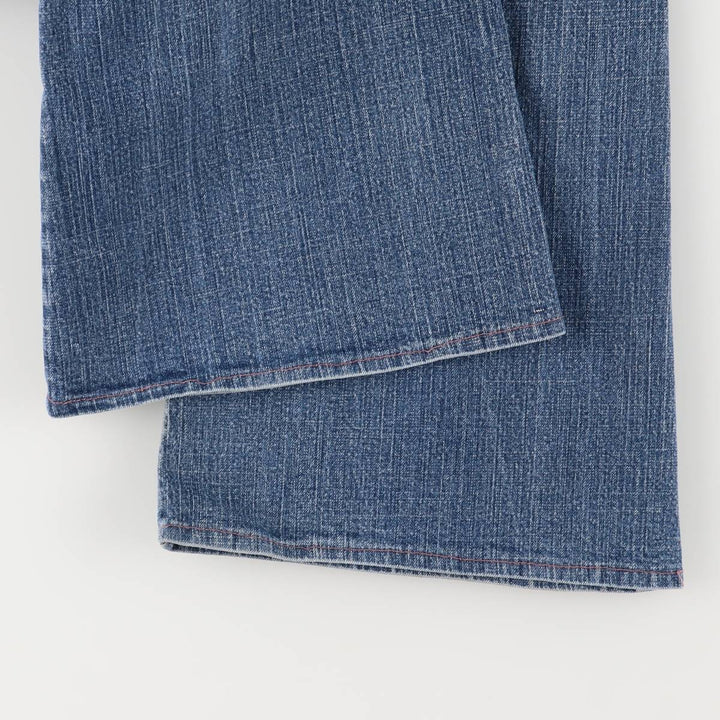 MISS DENIM Flare Cut Denim Pants, Made in Italy, Women's Size L (W29) cotton blue type Vintage Second Hand