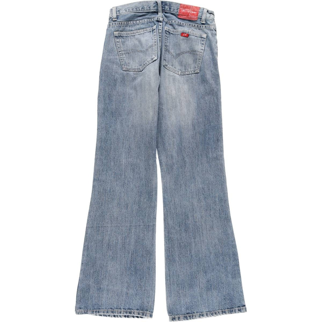 emonite Jeanswear Flare Cut Denim Pants, Women's Size L (W29) cotton blue type Vintage Second Hand