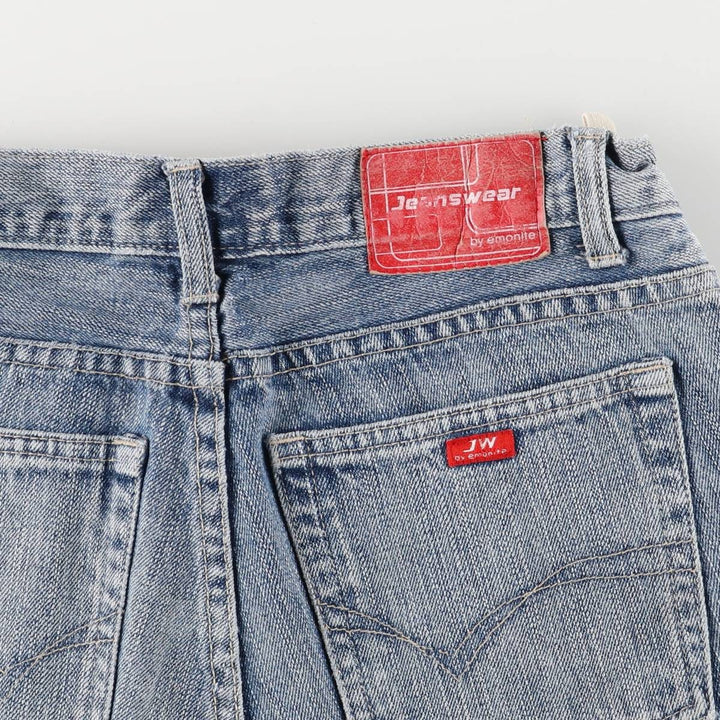 emonite Jeanswear Flare Cut Denim Pants, Women's Size L (W29) cotton blue type Vintage Second Hand