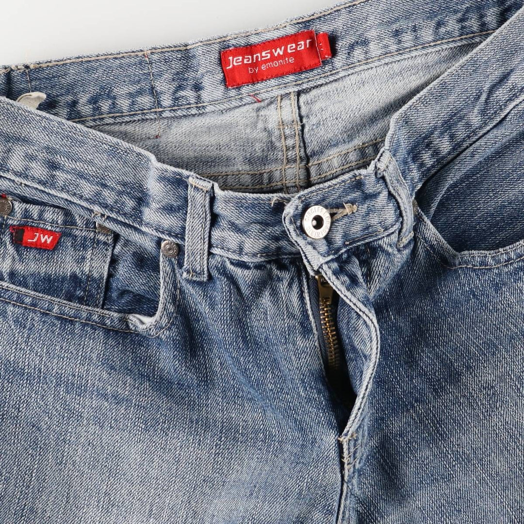 emonite Jeanswear Flare Cut Denim Pants, Women's Size L (W29) cotton blue type Vintage Second Hand