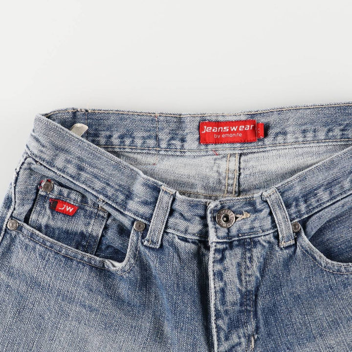 emonite Jeanswear Flare Cut Denim Pants, Women's Size L (W29) cotton blue type Vintage Second Hand