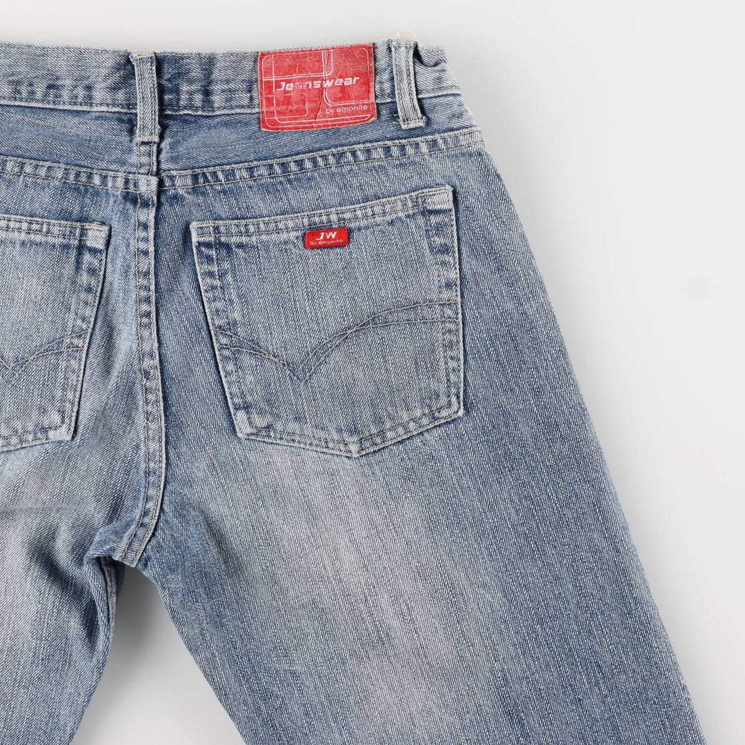 emonite Jeanswear Flare Cut Denim Pants, Women's Size L (W29) cotton blue type Vintage Second Hand