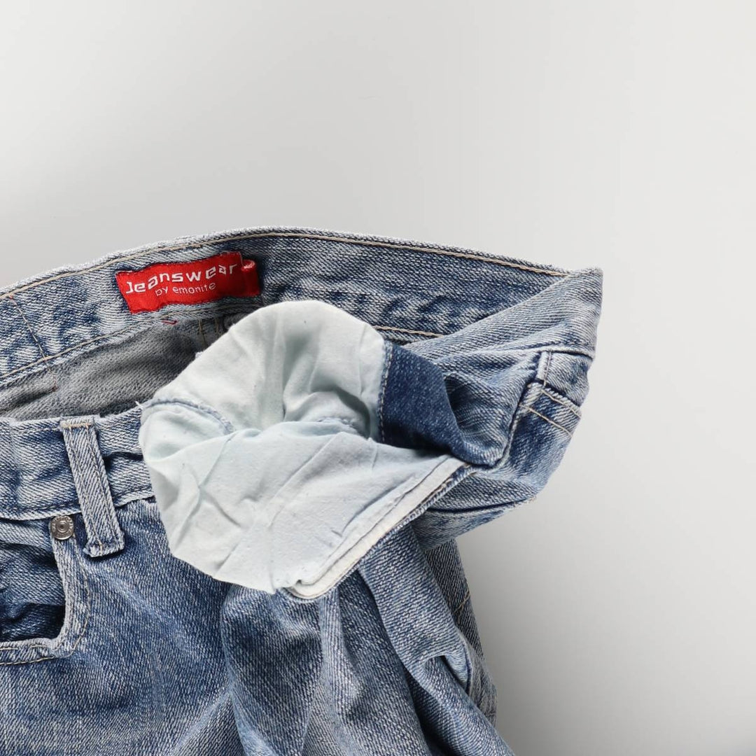 emonite Jeanswear Flare Cut Denim Pants, Women's Size L (W29) cotton blue type Vintage Second Hand