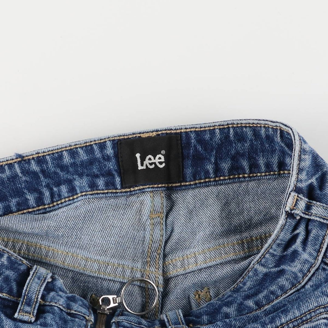 Lee High-Waisted Flare-Cut Denim Pants, Women's Size M (W26) cotton blue type Vintage Second Hand