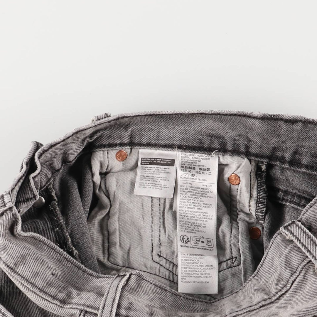 Levi's 501 Black Denim Straight Leg Denim Pants, Women's Size L (W29) cotton black type Vintage Second Hand