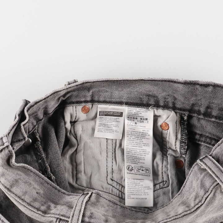 Levi's 501 Black Denim Straight Leg Denim Pants, Women's Size L (W29) cotton black type Vintage Second Hand