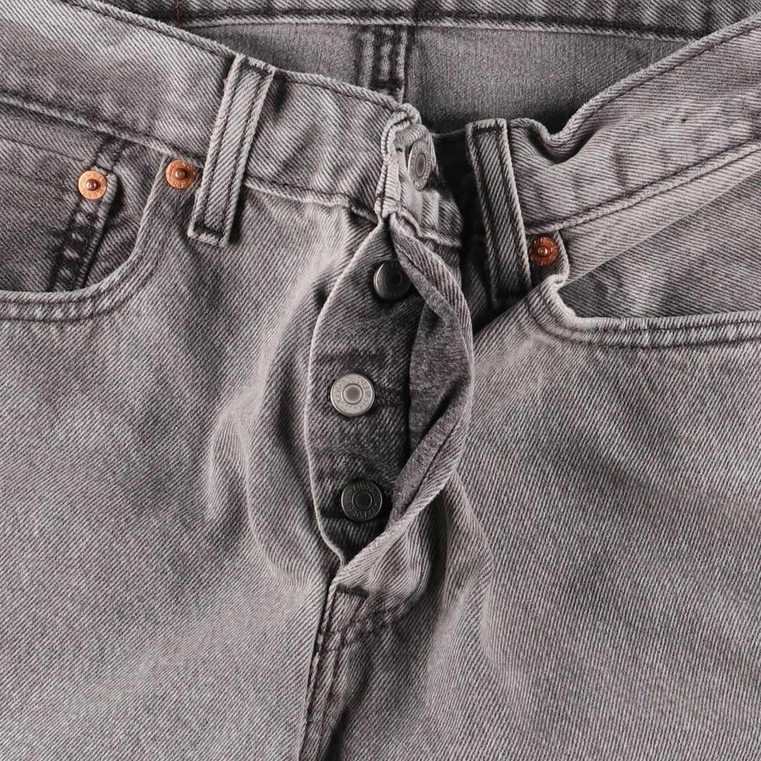 Levi's 501 Black Denim Straight Leg Denim Pants, Women's Size L (W29) cotton black type Vintage Second Hand