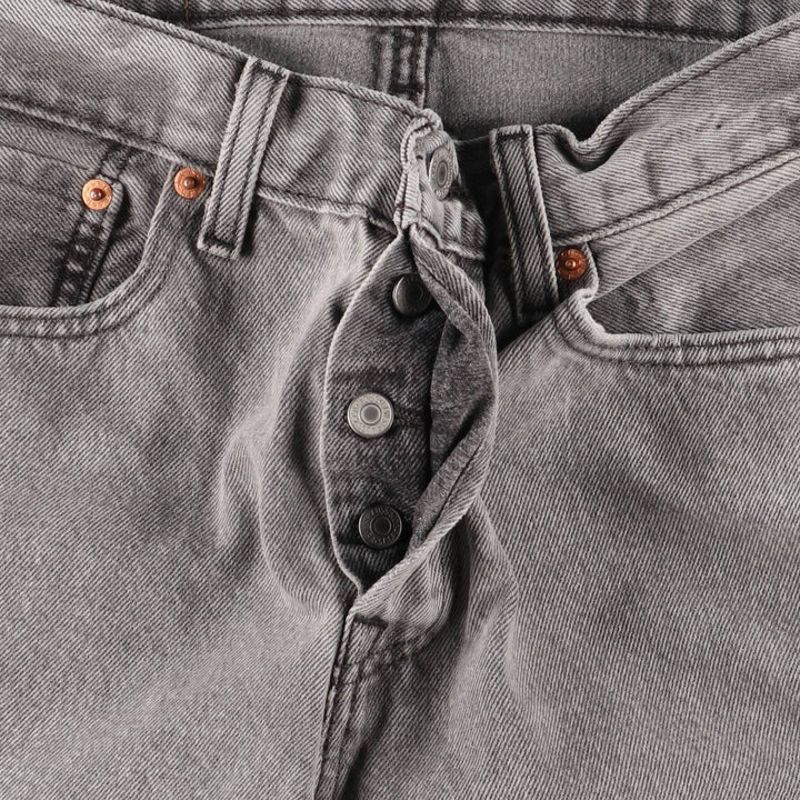 Levi's 501 Black Denim Straight Leg Denim Pants, Women's Size L (W29) cotton black type Vintage Second Hand