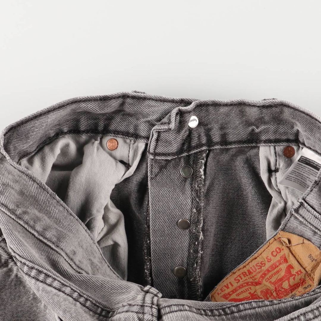 Levi's 501 Black Denim Straight Leg Denim Pants, Women's Size L (W29) cotton black type Vintage Second Hand