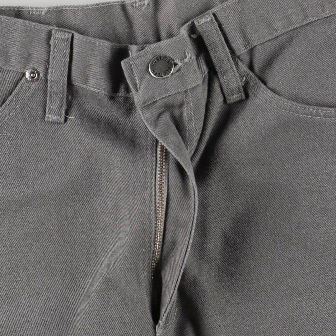 Vintage 1980'S Rustler Men's Regular Fit Straight Denim Pants, Made in USA, Size W29 unclear gray type Vintage Second Hand