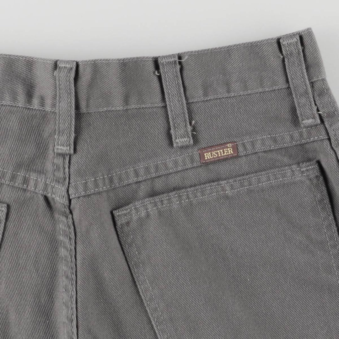 Vintage 1980'S Rustler Men's Regular Fit Straight Denim Pants, Made in USA, Size W29 unclear gray type Vintage Second Hand