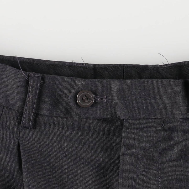 Pierre Cardin Two-pleat Slacks, Women's Size L (W29) polyester Charcoal Vintage Second Hand