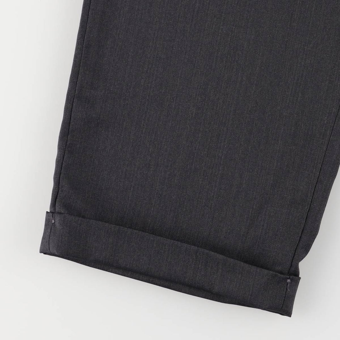 Pierre Cardin Two-pleat Slacks, Women's Size L (W29) polyester Charcoal Vintage Second Hand