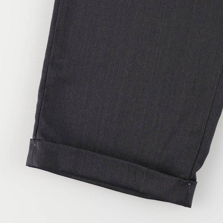 Pierre Cardin Two-pleat Slacks, Women's Size L (W29) polyester Charcoal Vintage Second Hand