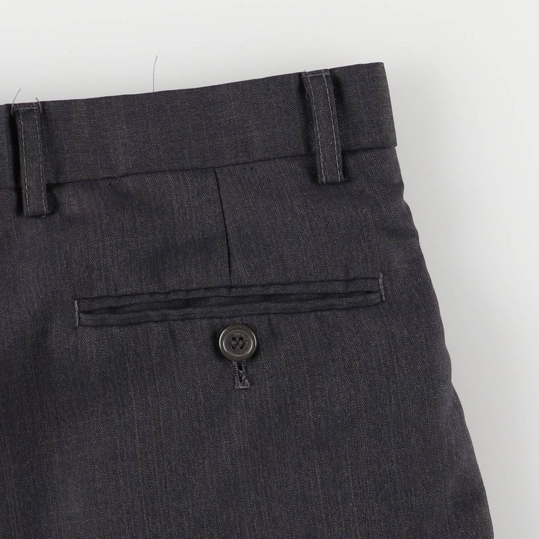 Pierre Cardin Two-pleat Slacks, Women's Size L (W29) polyester Charcoal Vintage Second Hand