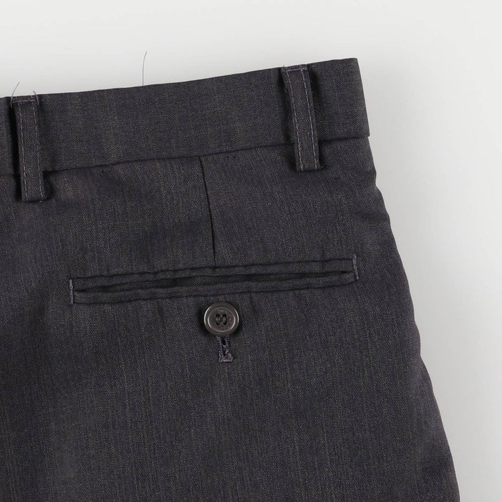 Pierre Cardin Two-pleat Slacks, Women's Size L (W29) polyester Charcoal Vintage Second Hand