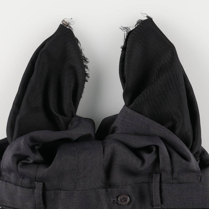 Pierre Cardin Two-pleat Slacks, Women's Size L (W29) polyester Charcoal Vintage Second Hand