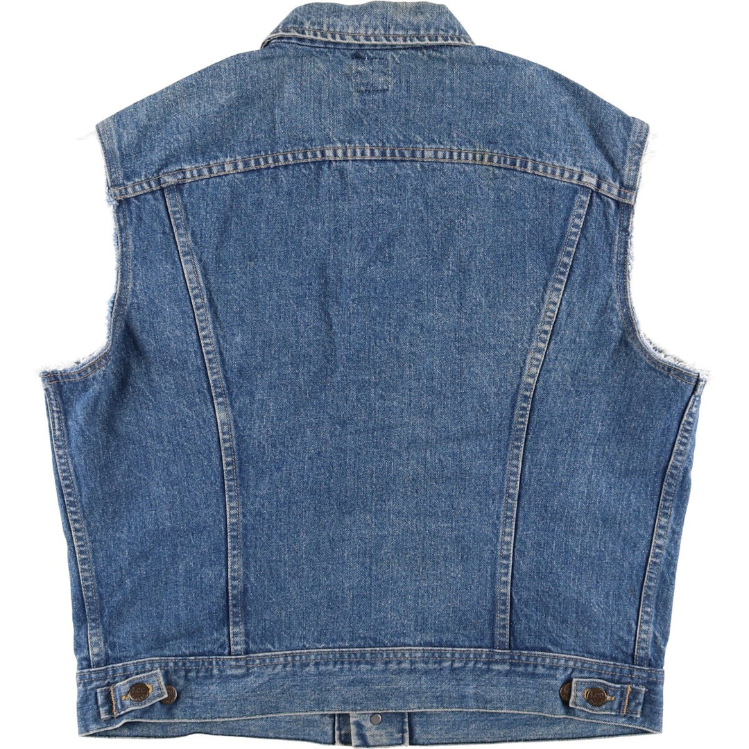 Vintage 90'S Lee Riders cut-off denim vest, made in the USA, size L, men's cotton blue type Vintage Second Hand