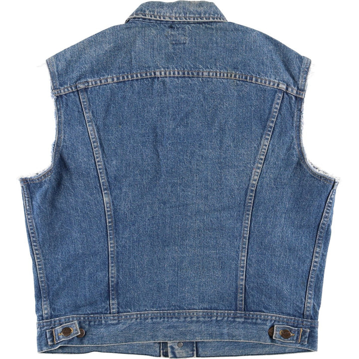 Vintage 90'S Lee Riders cut-off denim vest, made in the USA, size L, men's cotton blue type Vintage Second Hand