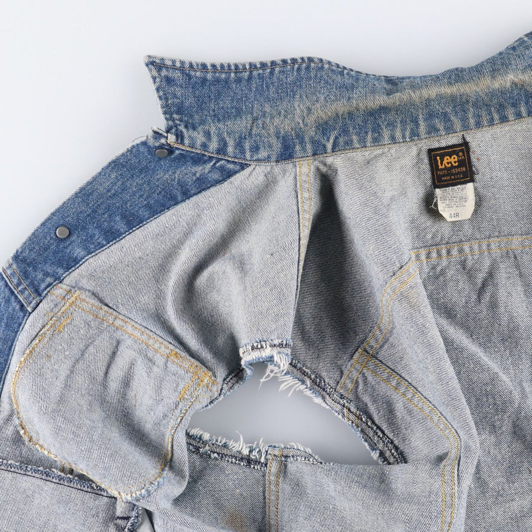 Vintage 90'S Lee Riders cut-off denim vest, made in the USA, size L, men's cotton blue type Vintage Second Hand