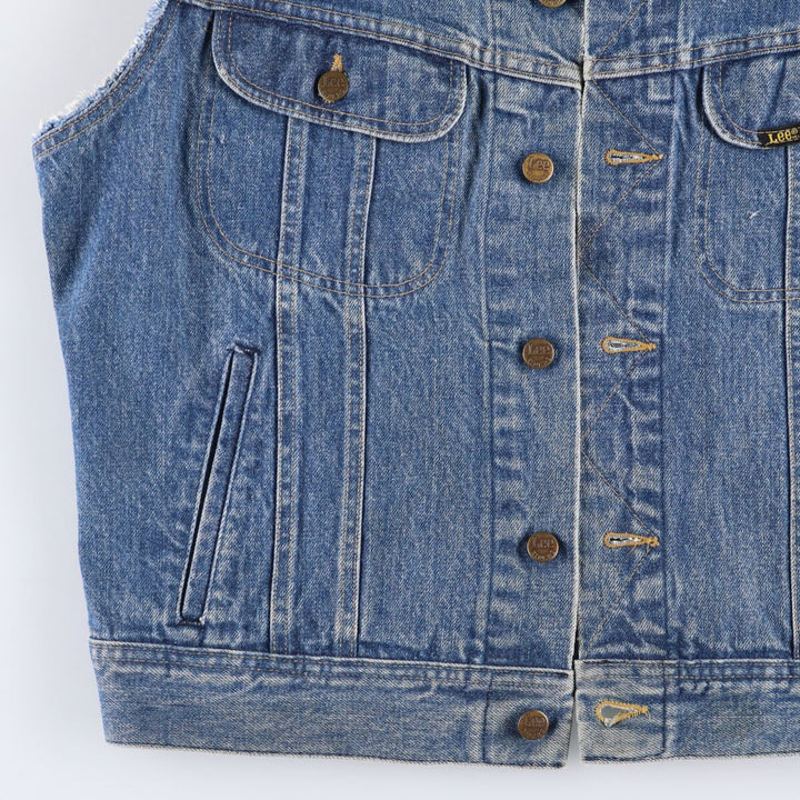 Vintage 90'S Lee Riders cut-off denim vest, made in the USA, size L, men's cotton blue type Vintage Second Hand