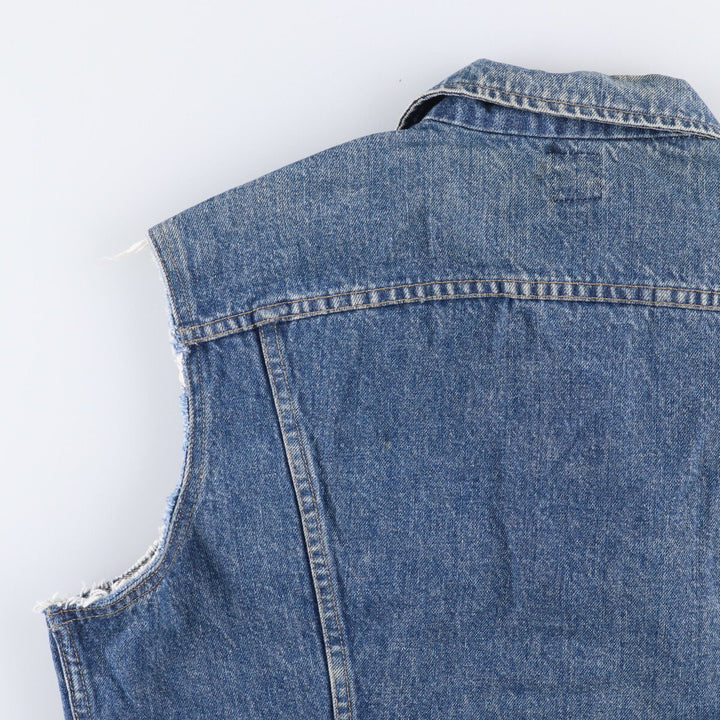 Vintage 90'S Lee Riders cut-off denim vest, made in the USA, size L, men's cotton blue type Vintage Second Hand