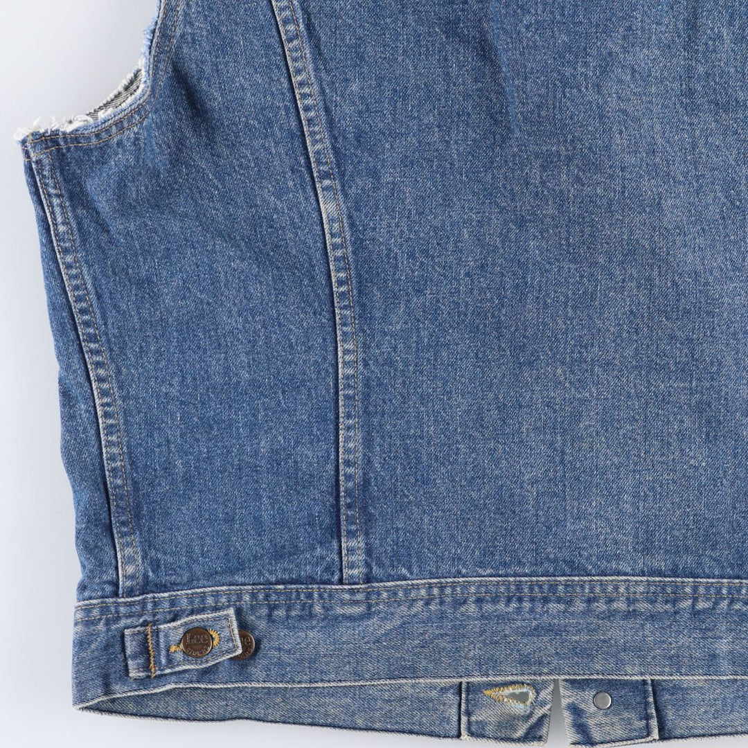 Vintage 90'S Lee Riders cut-off denim vest, made in the USA, size L, men's cotton blue type Vintage Second Hand