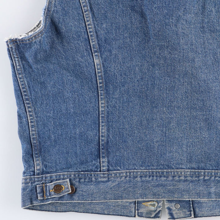 Vintage 90'S Lee Riders cut-off denim vest, made in the USA, size L, men's cotton blue type Vintage Second Hand