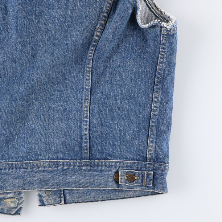 Vintage 90'S Lee Riders cut-off denim vest, made in the USA, size L, men's cotton blue type Vintage Second Hand