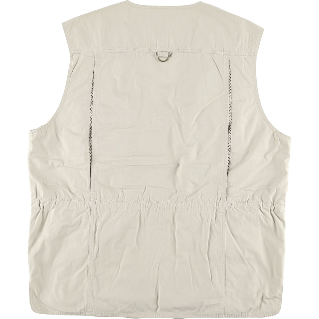 Eddie Bauer Hunting Vest, Men's Size L cotton Beige type Vintage Second Hand