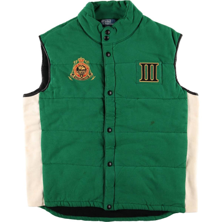 Ralph Lauren POLO by Ralph Lauren padded vest, men's size XXL cotton green type Vintage Second Hand