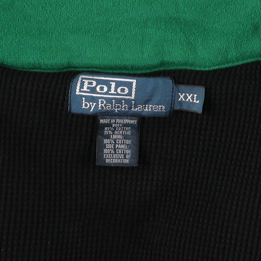 Ralph Lauren POLO by Ralph Lauren padded vest, men's size XXL cotton green type Vintage Second Hand