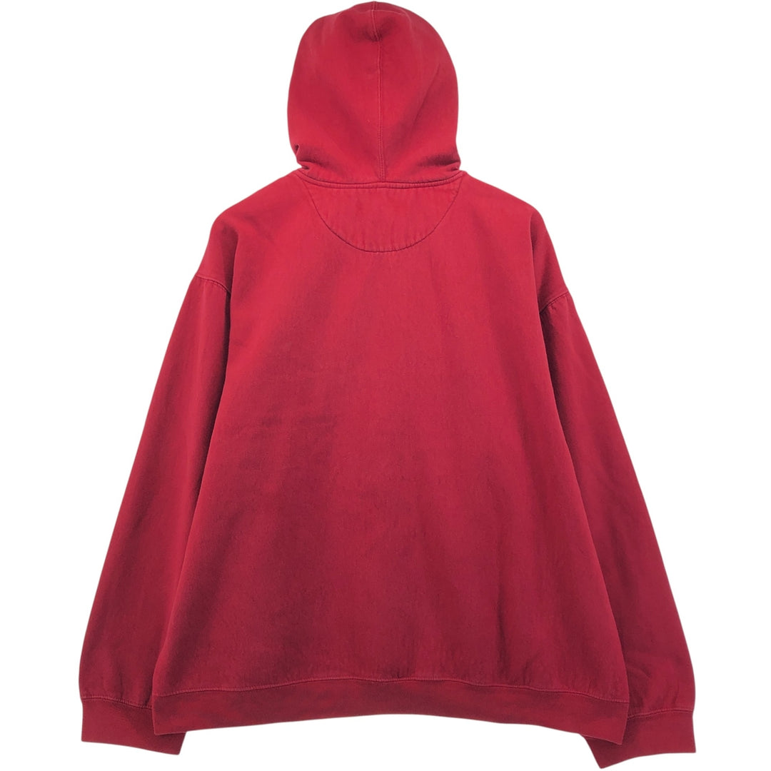 Vintage 90'S Ralph Lauren Chaps full-zip sweatshirt hoodie, size XXL, men's cotton red type Vintage Second Hand