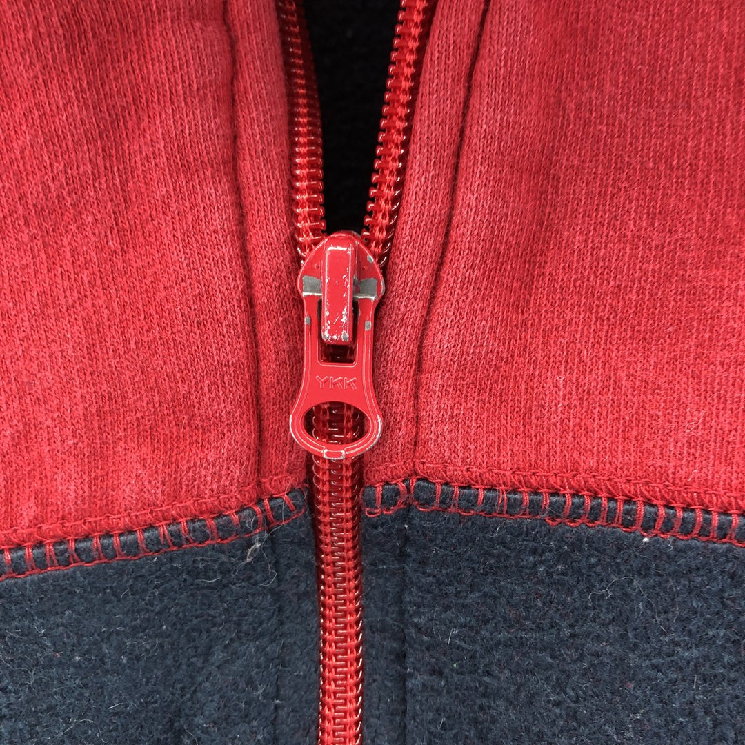 Vintage 90'S Ralph Lauren Chaps full-zip sweatshirt hoodie, size XXL, men's cotton red type Vintage Second Hand