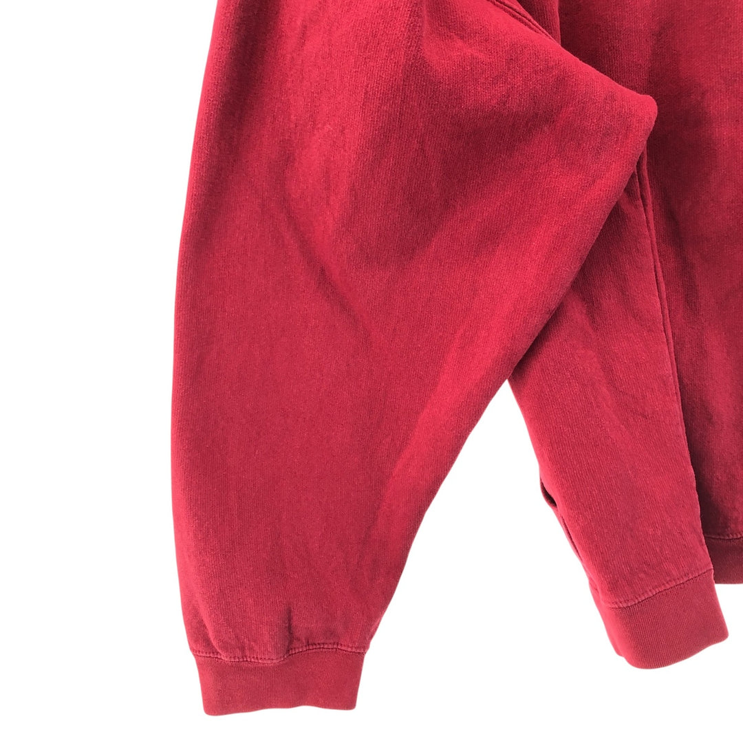 Vintage 90'S Ralph Lauren Chaps full-zip sweatshirt hoodie, size XXL, men's cotton red type Vintage Second Hand