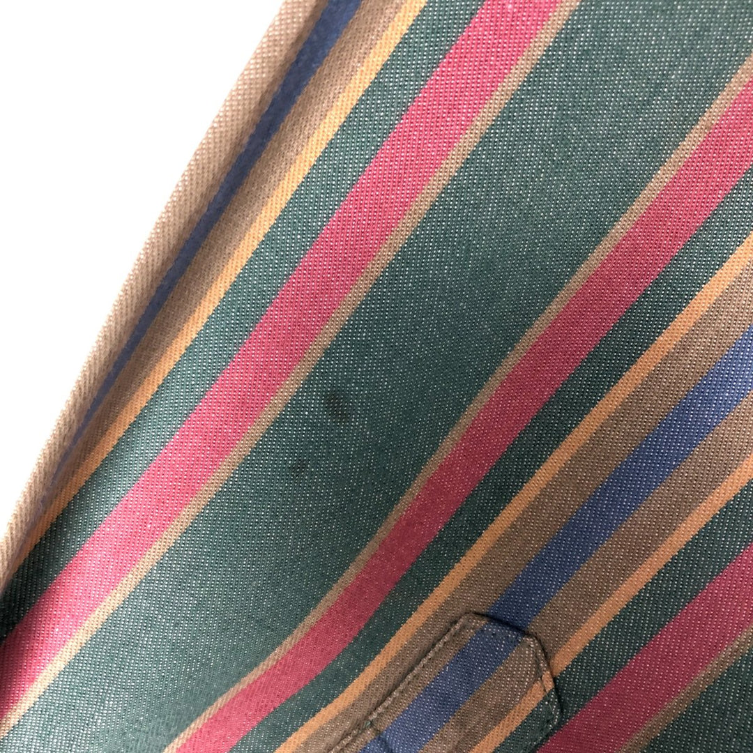 90'S Vintage St. John's Bay Long Sleeve Button-Down Striped Shirt, Men's XL cotton multicolor Vintage Second Hand