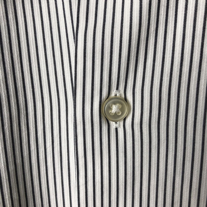 90s~00'S Calvin Klein Long Sleeve Cotton Striped Shirt Men's L Size Vintage cotton black type Vintage Second Hand