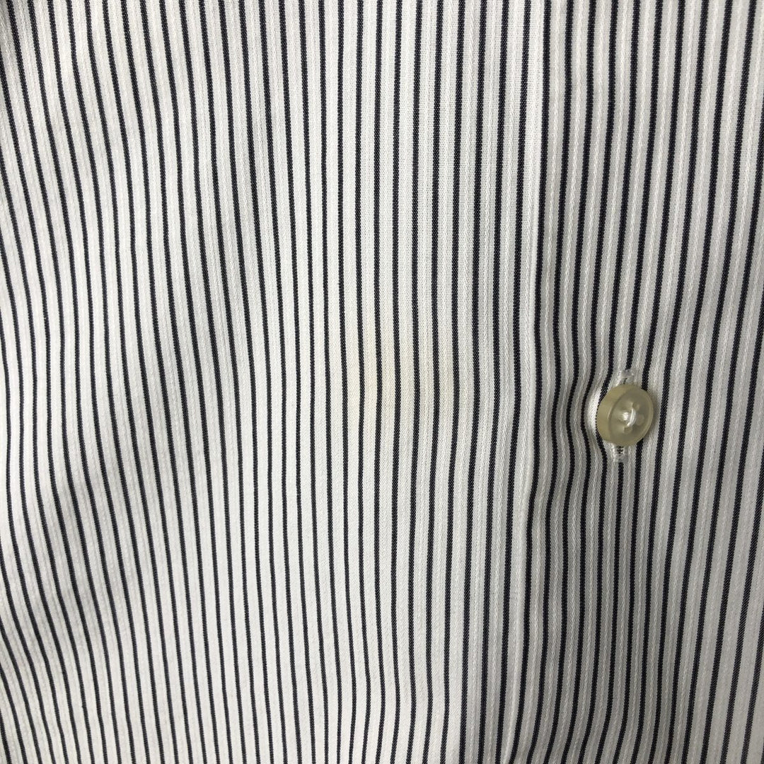 90s~00'S Calvin Klein Long Sleeve Cotton Striped Shirt Men's L Size Vintage cotton black type Vintage Second Hand