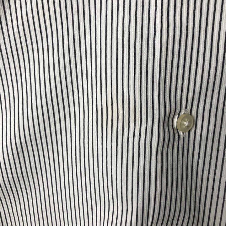 90s~00'S Calvin Klein Long Sleeve Cotton Striped Shirt Men's L Size Vintage cotton black type Vintage Second Hand