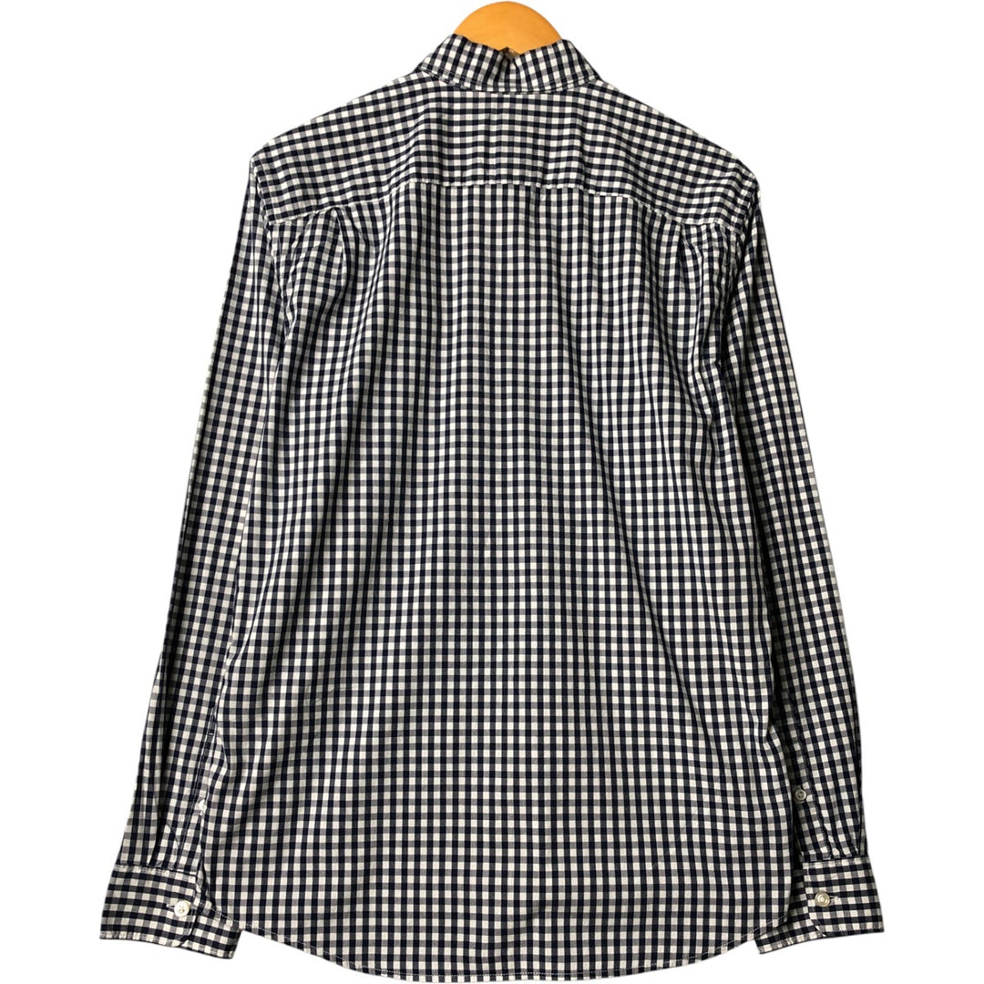 GAP long-sleeved button-down check shirt, men's size M cotton navy blue type Vintage Second Hand